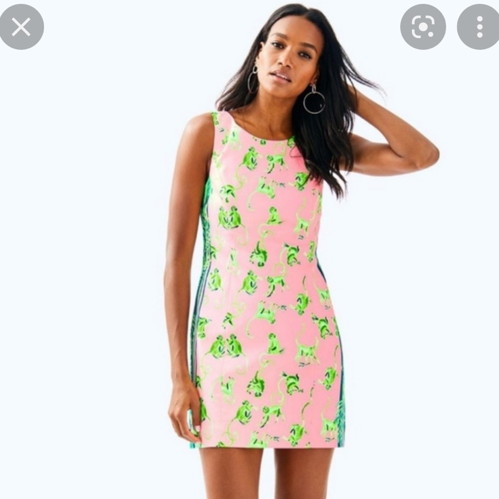 Lilly Pulitzer mila stretch shift dress monkey business